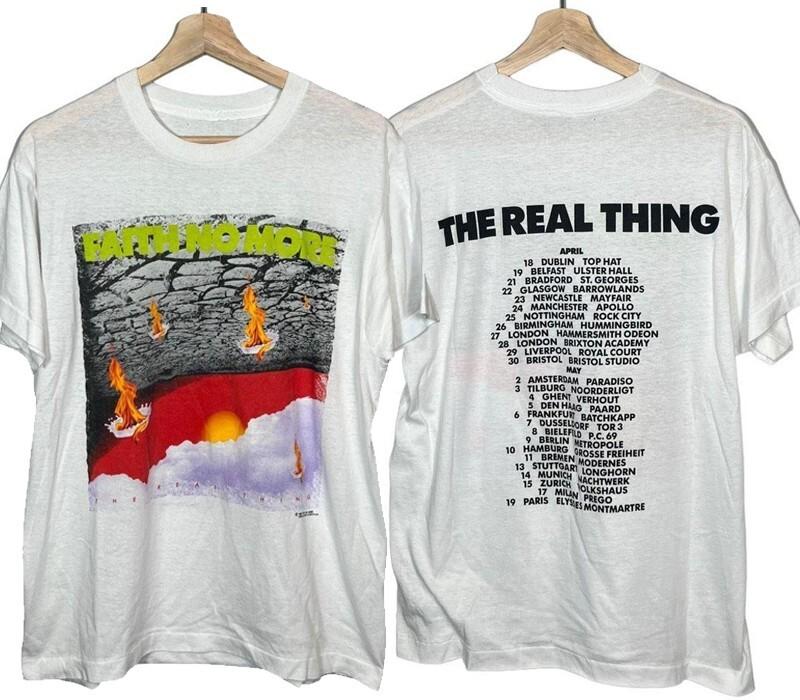 1990 Faith No More The Real Thing Tour Band Tshirt 2 side Reprint tee NH18046 Unisex T-Shirt XXL
1990 Faith No More The Real Thing Tour Band Tshirt 2 side Reprint tee NH18046 Unisex T-Shirt XXL