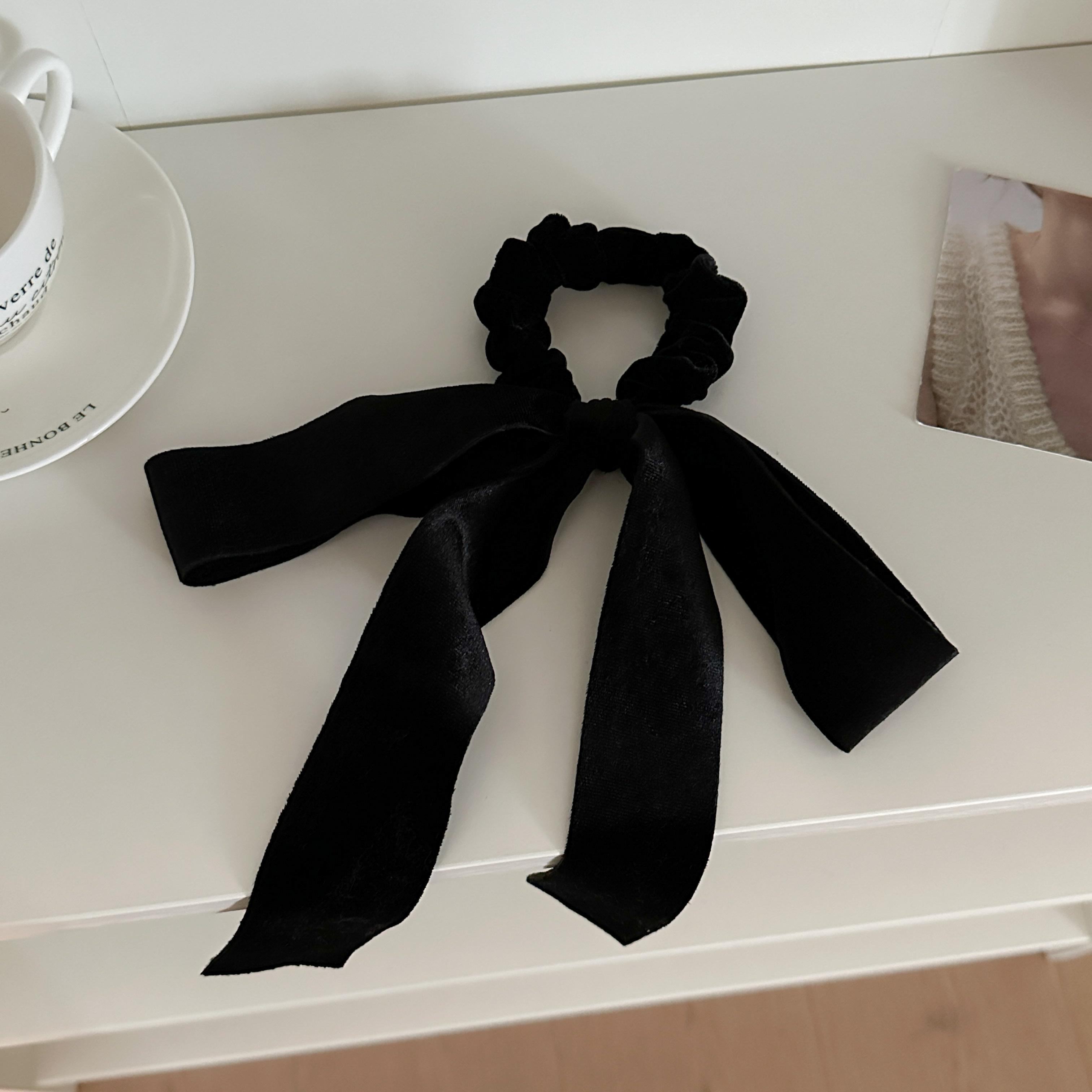 Cute Red Black Velvet Ribbon Bow Scrunchies Women Girls Elastic Hair Bands Accessories Tie Hair Rope Headdress Headwear Ornament about 8x29 cm чёрный
Cute Red Black Velvet Ribbon Bow Scrunchies Women Girls Elastic Hair Bands Accessories Tie Hair Rope Headdress Headwear Ornament about 8x29 cm чёрный
