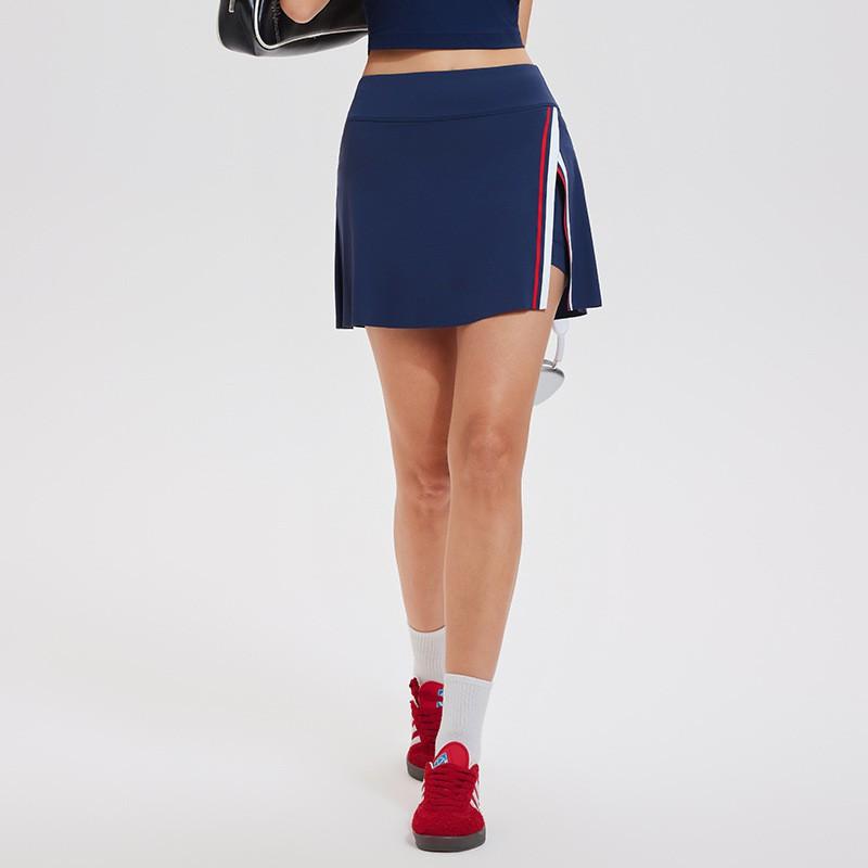 Sports Tennis Dress Women s Split Fake Two-piece Short Skirt Striped Fitness Quick-drying Peak Badminton A-line S темно-синий
Sports Tennis Dress Women s Split Fake Two-piece Short Skirt Striped Fitness Quick-drying Peak Badminton A-line S темно-синий