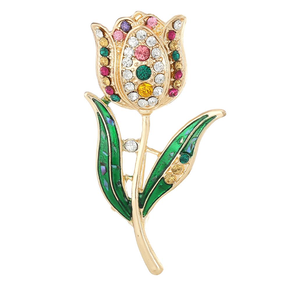 Luxury Tulip Shaped Crystal Lapel Pins Dazzling Full Rhinestone Flower Golden Brooches Women Girls Formal Party Dress Corsage
Luxury Tulip Shaped Crystal Lapel Pins Dazzling Full Rhinestone Flower Golden Brooches Women Girls Formal Party Dress Corsage