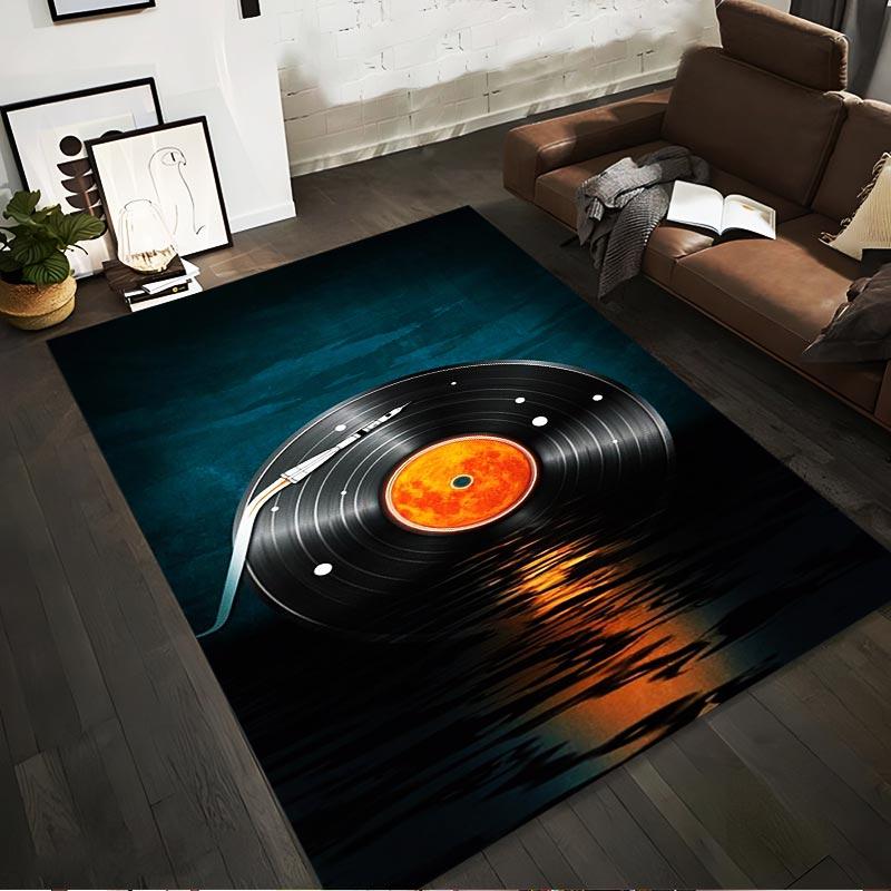 Retro Vinyl Record Style Carpet with Fiery Center and Dark Accents Suitable for use as an anti-slip for living room bedroom sofas 40x60cm( 15x23in )
Retro Vinyl Record Style Carpet with Fiery Center and Dark Accents Suitable for use as an anti-slip for living room bedroom sofas 40x60cm( 15x23in )