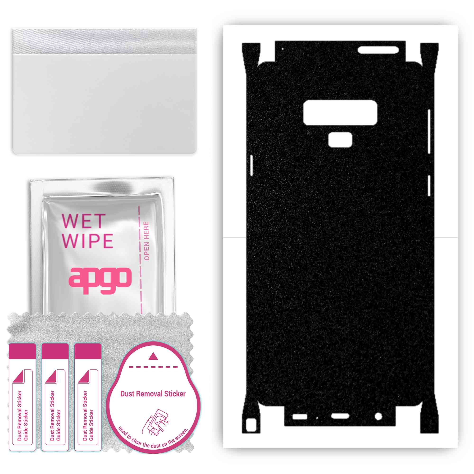 apgo Protective Skin Sticker for the back+sides compatible with Samsung Galaxy Note 9, Full Wrap Film, Foil, Vinyl - Pattern Matte Black
apgo Protective Skin Sticker for the back+sides compatible with Samsung Galaxy Note 9, Full Wrap Film, Foil, Vinyl - Pattern Matte Black