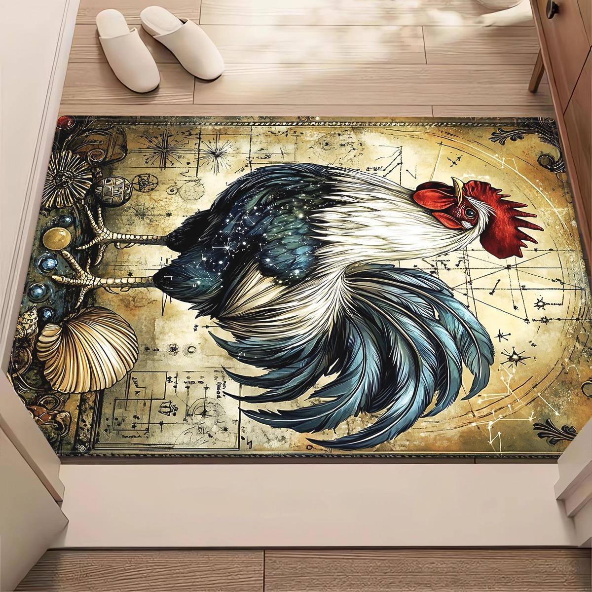 Vintage Rooster Art Crystal Velvet Rug Rustic Farmhouse Decor Living Room Floor Mat Antique Style Animal Print Home Decoration 50x 80cm
Vintage Rooster Art Crystal Velvet Rug Rustic Farmhouse Decor Living Room Floor Mat Antique Style Animal Print Home Decoration 50x 80cm