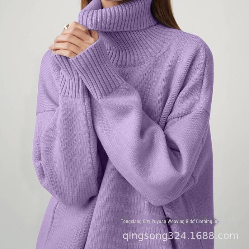 2024 Европейский и Американский свободный свитер с высоким воротом: Классическая однотонная женская мода осень/зима One Size фиолетовый
2024 Европейский и Американский свободный свитер с высоким воротом: Классическая однотонная женская мода осень/зима One Size фиолетовый