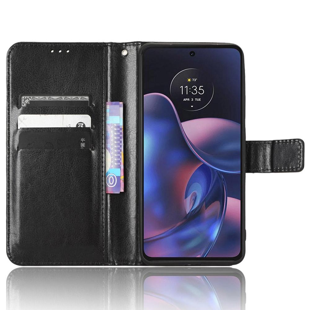For Motorola Edge (2022) 5G Crazy Horse Texture PU Leather Shockproof Case Magnetic Clasp Phone Stand Wallet Cover Black
For Motorola Edge (2022) 5G Crazy Horse Texture PU Leather Shockproof Case Magnetic Clasp Phone Stand Wallet Cover Black
