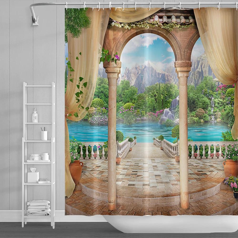 Natural Scenery Landscape Shower Curtains 3D Seaside Bathroom Waterproof Polyester Bath Curtains Home Decor With Hooks W60H190(CM)-1 Pcs
Natural Scenery Landscape Shower Curtains 3D Seaside Bathroom Waterproof Polyester Bath Curtains Home Decor With Hooks W60H190(CM)-1 Pcs