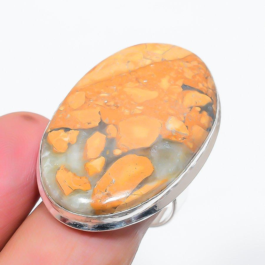 Натуральный драгоценный камень яшма малигно 925 пробы ювелирное кольцо размер 8 H2w24
Натуральный драгоценный камень яшма малигно 925 пробы ювелирное кольцо размер 8 H2w24