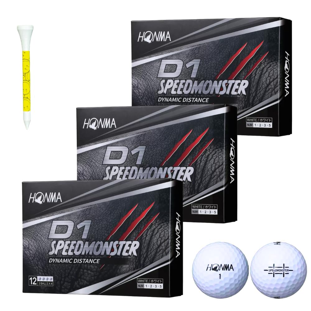 Honma Golf D1 Speed Monster White Golf Balls BT2003 Head All 36 with Printed Color Tees (Type Distance, Distance Excellent, Speed Range, Feel белый
Honma Golf D1 Speed Monster White Golf Balls BT2003 Head All 36 with Printed Color Tees (Type Distance, Distance Excellent, Speed Range, Feel белый
