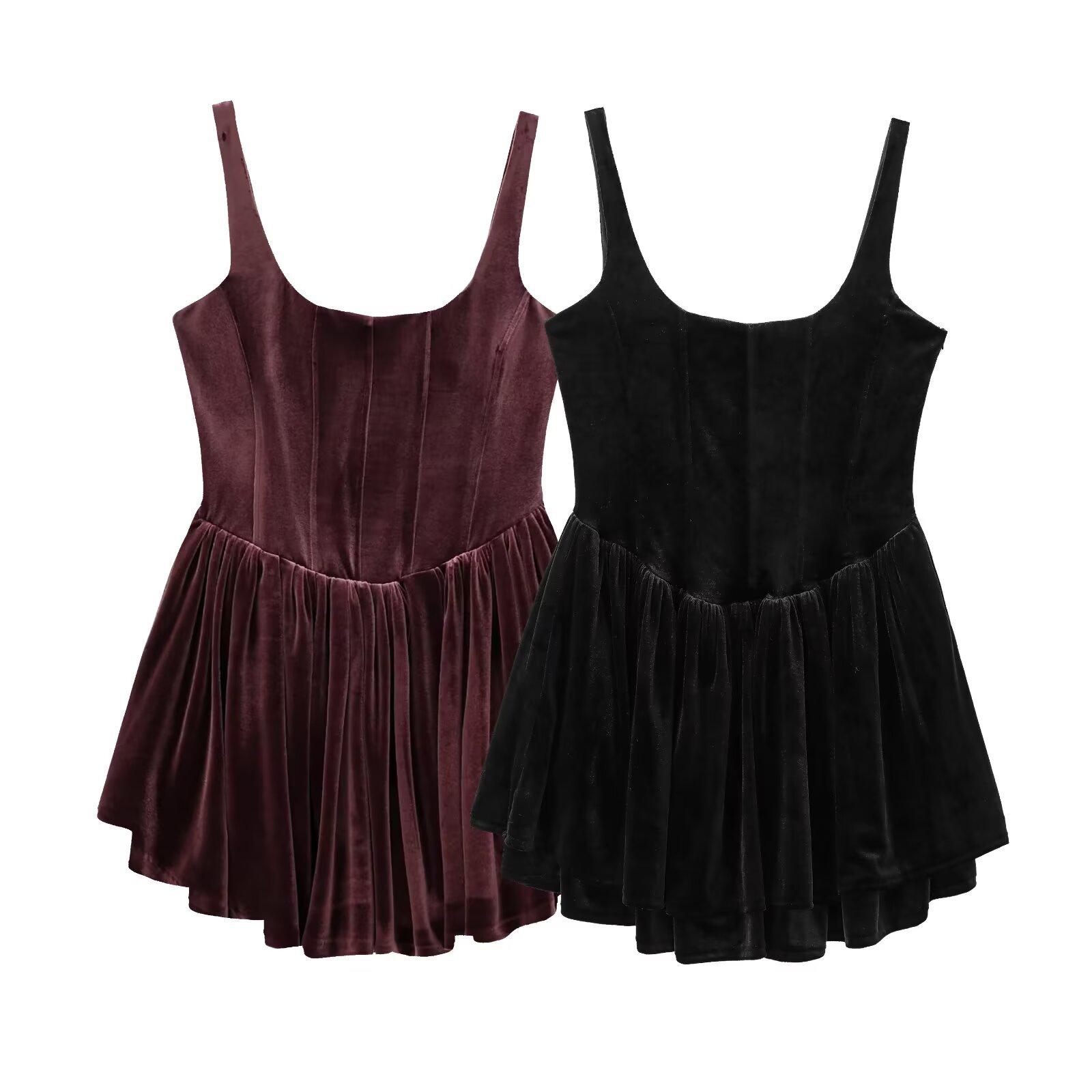 Elegant French Velvet A-Line Short Dress for Women - Slimming Waist Design Extra Small
Elegant French Velvet A-Line Short Dress for Women - Slimming Waist Design Extra Small