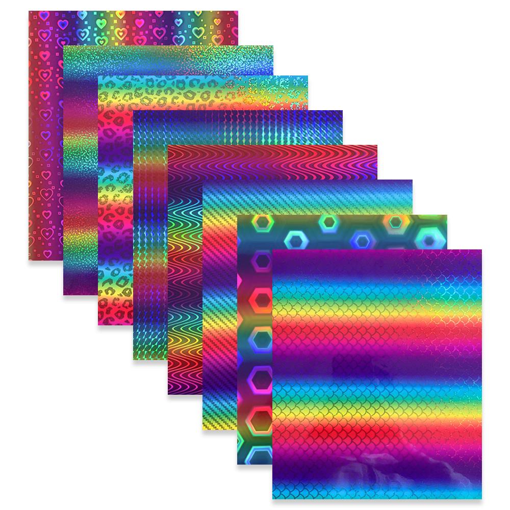 8 Sheets 12 x10 Bundle Rainbows Adhesive Crafts Vinyl Holographic Film Making Sign Pattern DIY Mug Wall Window Decor For cut 12 x 10in(30x25cm)
8 Sheets 12 x10 Bundle Rainbows Adhesive Crafts Vinyl Holographic Film Making Sign Pattern DIY Mug Wall Window Decor For cut 12 x 10in(30x25cm)