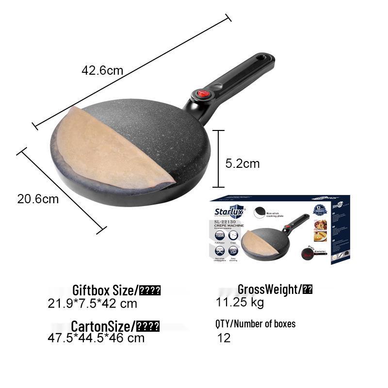 Starlux Automatic Mini Crepe & Spring Roll Skin Maker
Starlux Automatic Mini Crepe & Spring Roll Skin Maker