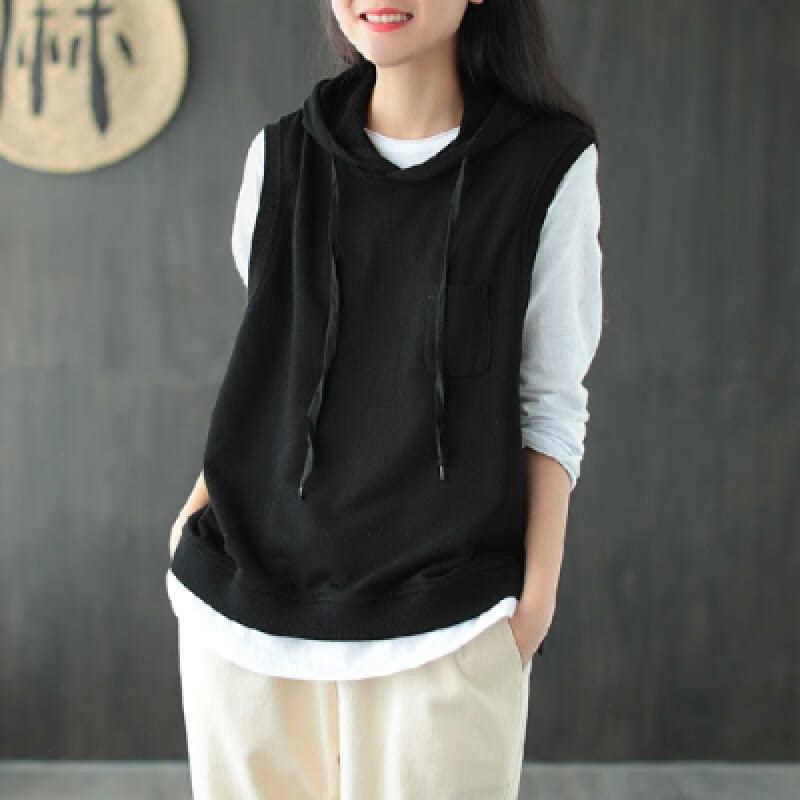 VEZFAA Women s Fashion Casual Spring Autumn Solid Color Print Sleeveless Hooded Blouses & Shirts XXL
VEZFAA Women s Fashion Casual Spring Autumn Solid Color Print Sleeveless Hooded Blouses & Shirts XXL