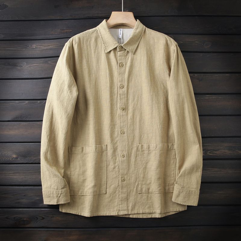 Japanese Style Classic Old Money Style Men s High-End Antibacterial Ramie Cotton Collared Long-Sleeve Shirt Jacket for Autumn Autumn Leaves Yellow M (45-57.5kg)
Japanese Style Classic Old Money Style Men s High-End Antibacterial Ramie Cotton Collared Long-Sleeve Shirt Jacket for Autumn Autumn Leaves Yellow M (45-57.5kg)