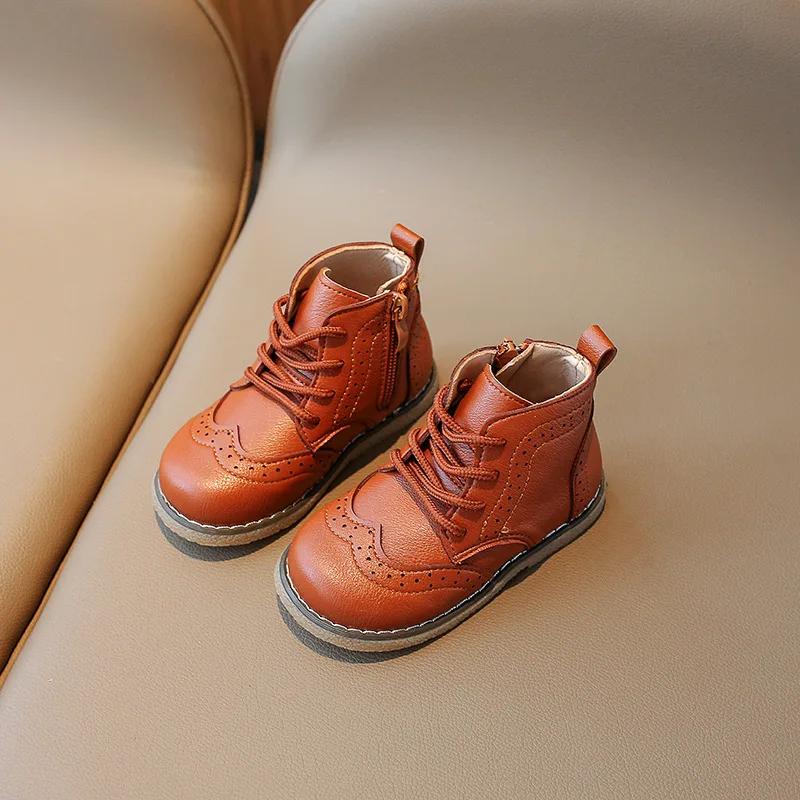 Children Boots Autumn Kids Soft PU Leather Boots Brogue Style Lace-up Side Zip 1-6 Years Girls Boys Ankle Boots Brown,Black 21 коричневый
Children Boots Autumn Kids Soft PU Leather Boots Brogue Style Lace-up Side Zip 1-6 Years Girls Boys Ankle Boots Brown,Black 21 коричневый
