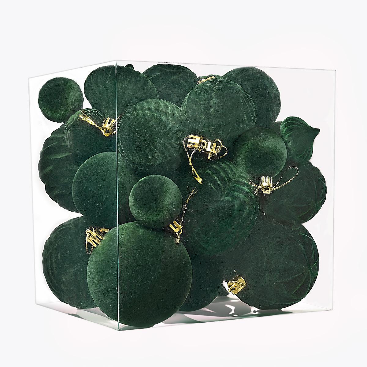 36 Pieces Velvet Flocked Christmas Tree Balls Set Decorative Soft Plastic Ornaments for Festive Holiday Home Tree Decoration
36 Pieces Velvet Flocked Christmas Tree Balls Set Decorative Soft Plastic Ornaments for Festive Holiday Home Tree Decoration