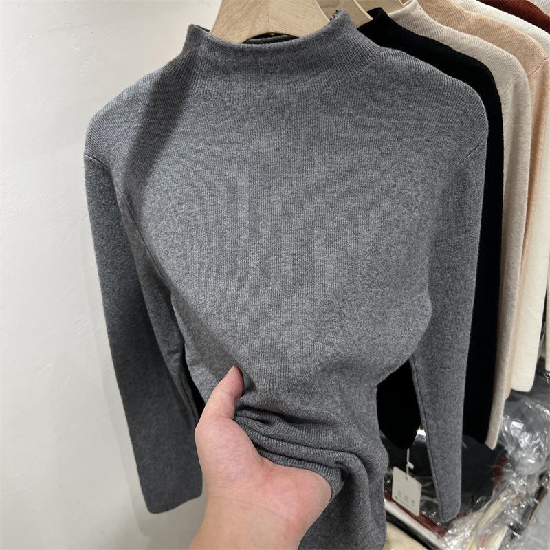 Мягкий восковой маленький воротник-стойка со свитером внутри, женский осенне-зимний облегающий теплый простой топ, базовая вязаная нижняя рубашка XL серый
Мягкий восковой маленький воротник-стойка со свитером внутри, женский осенне-зимний облегающий теплый простой топ, базовая вязаная нижняя рубашка XL серый