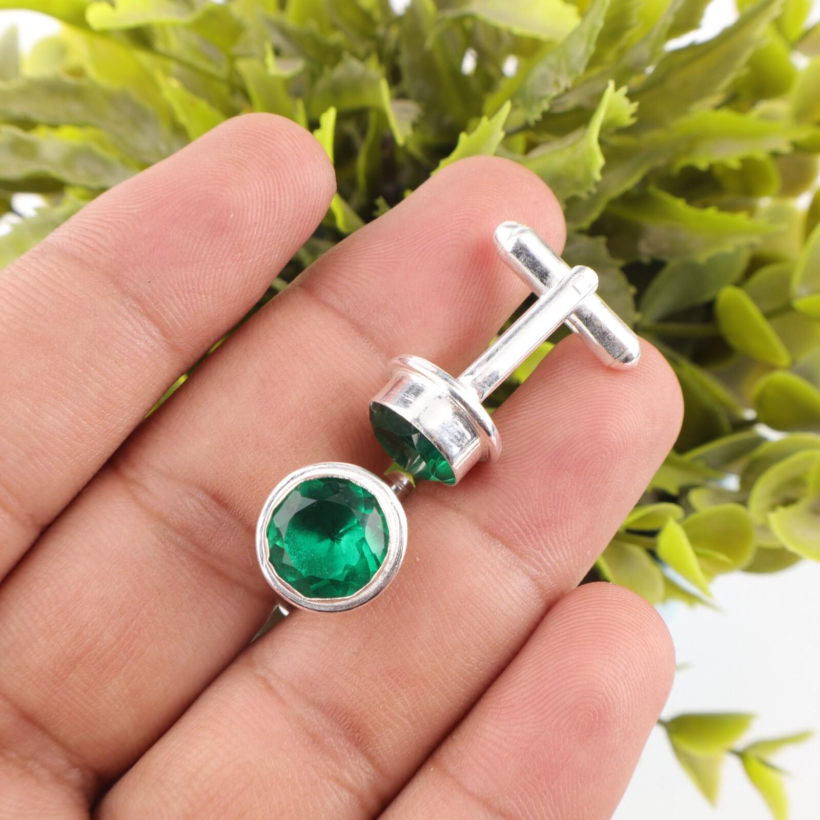 Chrome Diopside Gemstone 925 Sterling Silver Handmade Partywear Cufflinks 0.50 CL-4-4
Chrome Diopside Gemstone 925 Sterling Silver Handmade Partywear Cufflinks 0.50 CL-4-4