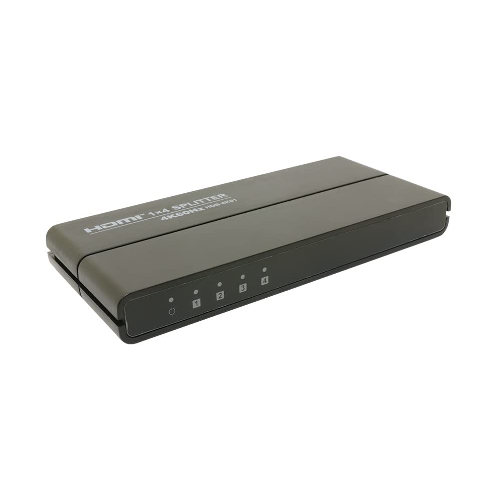 MIYOSHI HDMI splitter 1 input 4 outputs 4 screens simultaneous output Monitor projector distribution 4K60Hz compatible Downscale function included чорний
MIYOSHI HDMI splitter 1 input 4 outputs 4 screens simultaneous output Monitor projector distribution 4K60Hz compatible Downscale function included чорний