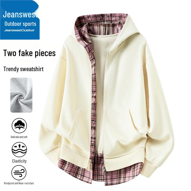 Jeanswest Men s Faux Two-Piece Hooded Zip-Up Sweatshirt 3XL
Jeanswest Men s Faux Two-Piece Hooded Zip-Up Sweatshirt 3XL