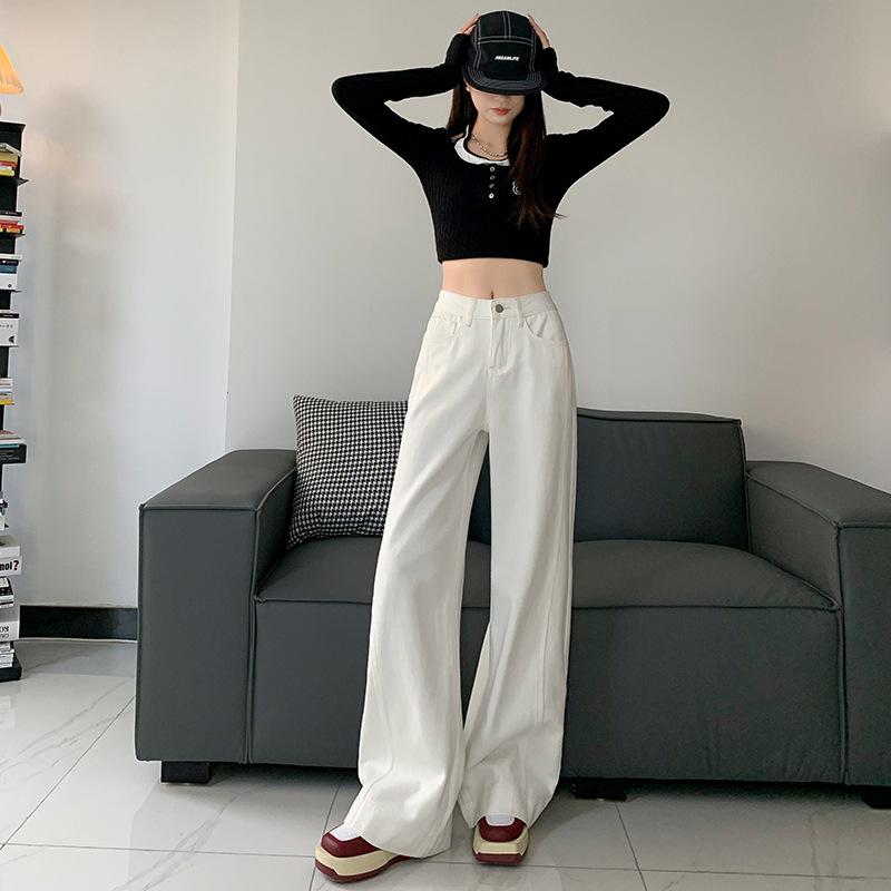 High-waisted Wide-leg Jeans for Women In Autumn and Winter New Slim Straight Pants Loose Draped Floor Pants Plus Velvet XXL
High-waisted Wide-leg Jeans for Women In Autumn and Winter New Slim Straight Pants Loose Draped Floor Pants Plus Velvet XXL
