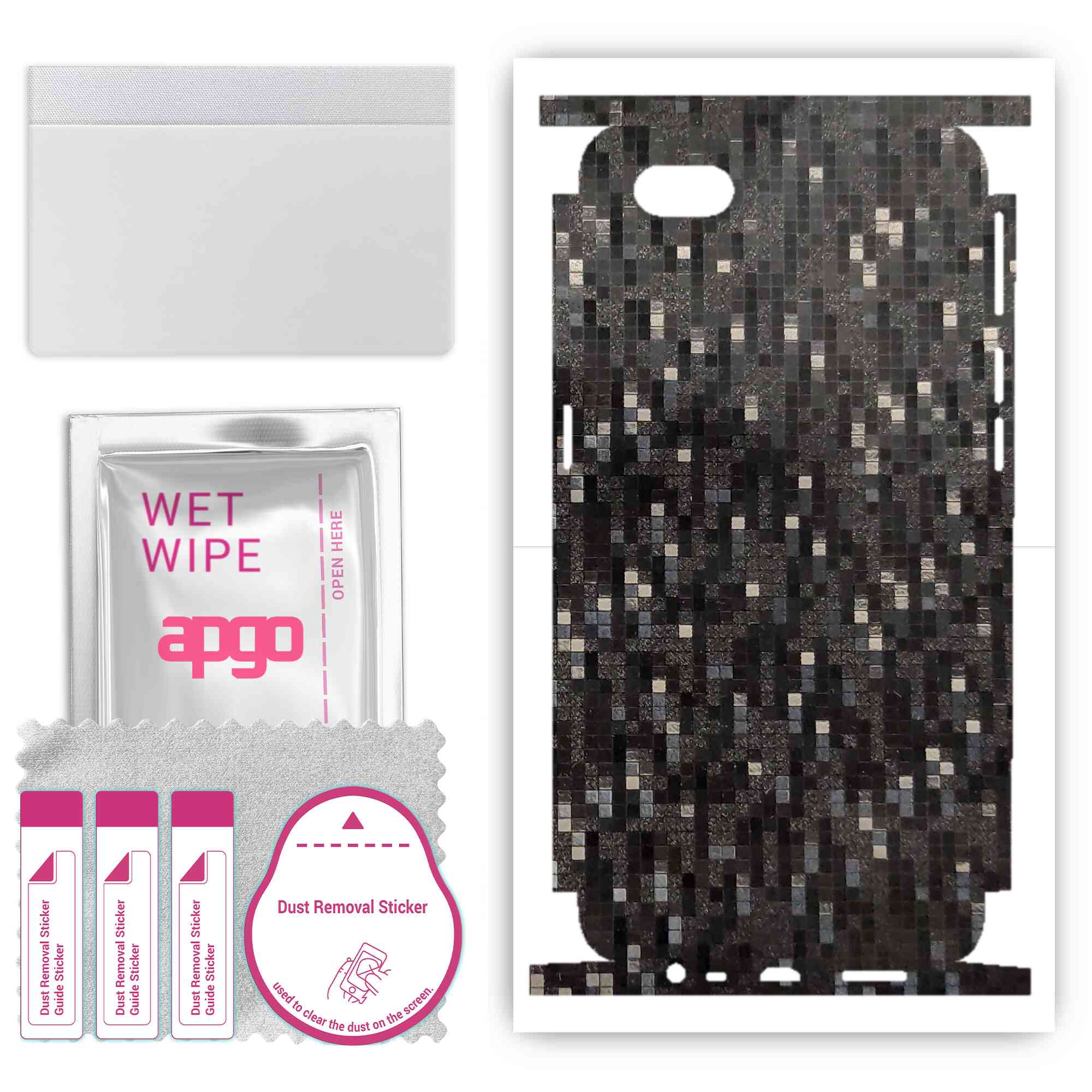 apgo Protective Skin Sticker for the back+sides compatible with Oppo A1k, Full Wrap Film, Foil, Vinyl - Pattern Carbon Black Pixel
apgo Protective Skin Sticker for the back+sides compatible with Oppo A1k, Full Wrap Film, Foil, Vinyl - Pattern Carbon Black Pixel