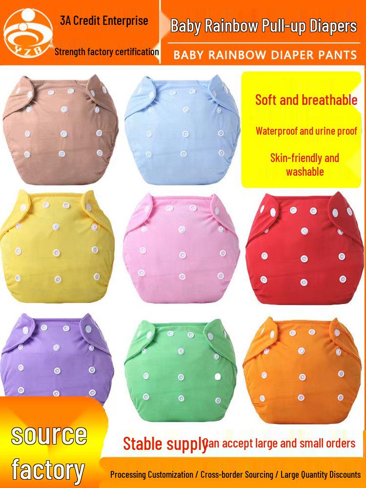 Waterproof Washable Diaper Pants for Boys & Girls - Leak-Proof, Breathable, Snap Button Training Cover for Infants & Toddlers. 0-18 months (One Size)
Waterproof Washable Diaper Pants for Boys & Girls - Leak-Proof, Breathable, Snap Button Training Cover for Infants & Toddlers. 0-18 months (One Size)