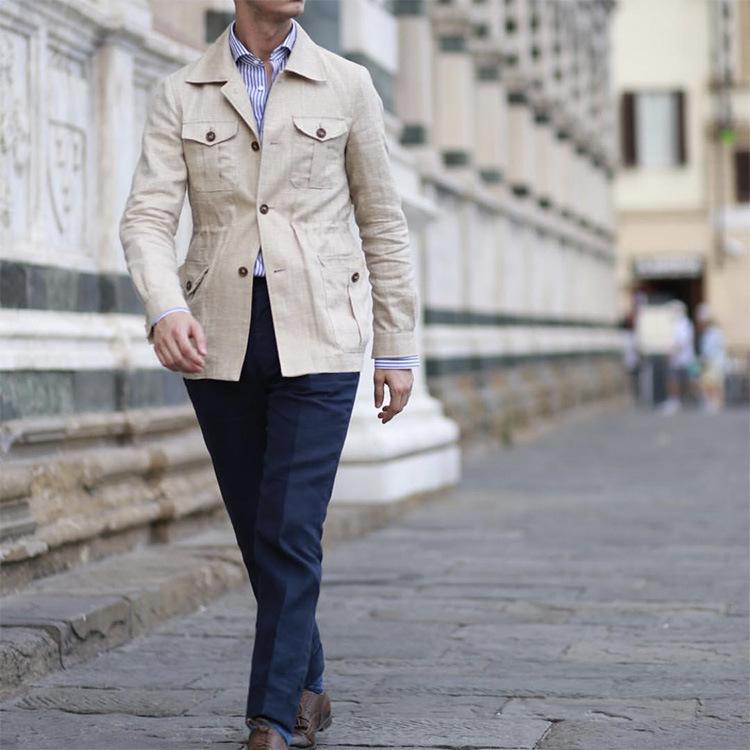 Men s Spring and Autumn Collared Work Jacket with Multiple Pockets, Youthful Design, Casual Jacket XS білий
Men s Spring and Autumn Collared Work Jacket with Multiple Pockets, Youthful Design, Casual Jacket XS білий