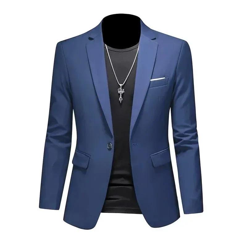 Autumn Trendy Light Luxury Men Slim Fit Suit Formal Subtlety JacketCasual Business Solid Color Lapel Long Sleeve Pockets Suit XXL синий
Autumn Trendy Light Luxury Men Slim Fit Suit Formal Subtlety JacketCasual Business Solid Color Lapel Long Sleeve Pockets Suit XXL синий