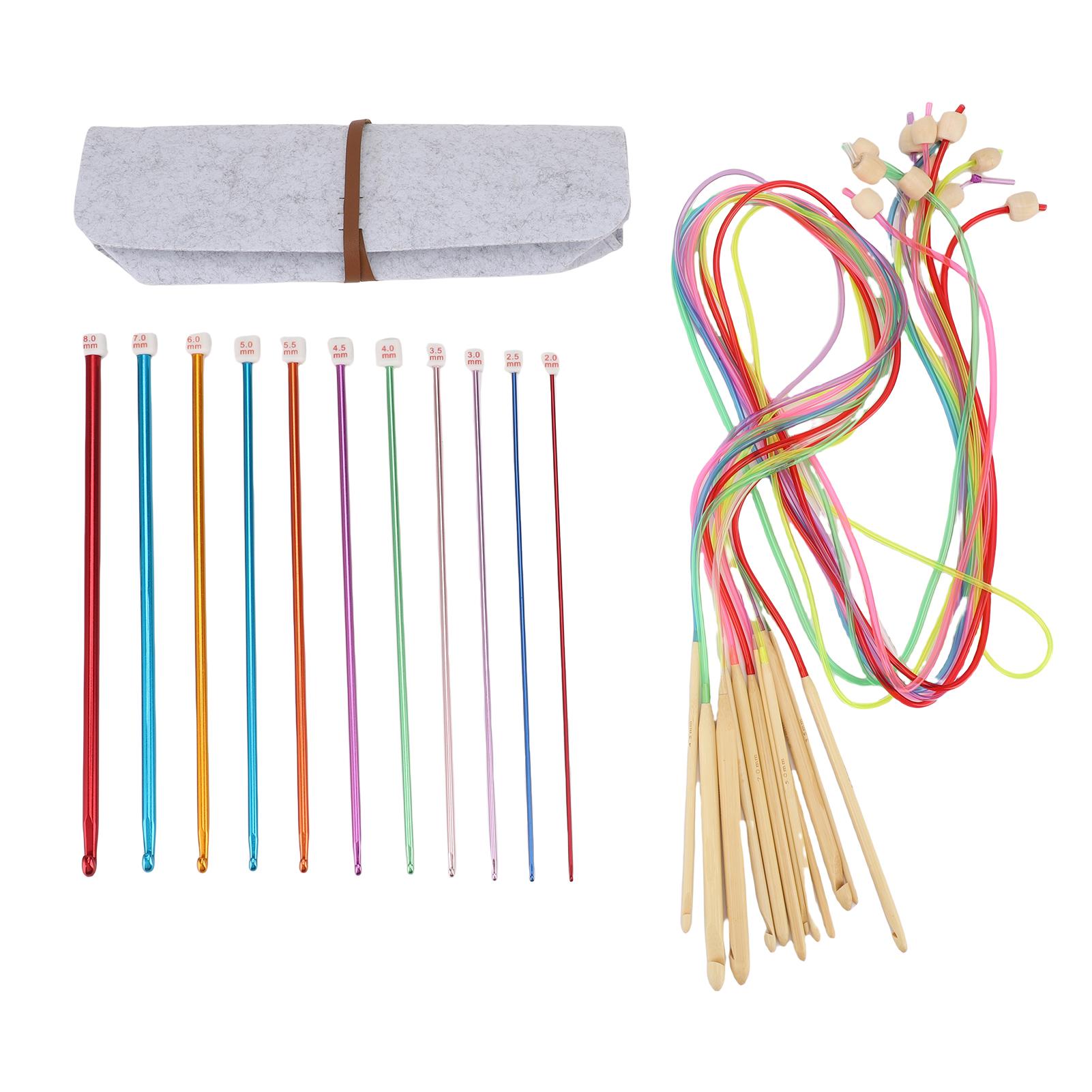 Crochet Hooks Set 2 to 8mm Aluminum Crochet Hooks 3 to 10mm Cable Knitting Needles with Felt
Crochet Hooks Set 2 to 8mm Aluminum Crochet Hooks 3 to 10mm Cable Knitting Needles with Felt