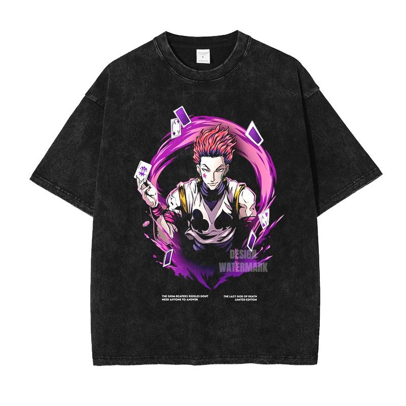 Anime Hisoka T Shirts Oversized Vintage Washed HHunter x HHunter Tshirt Unisexga Harajuku Zoldyck Killua Tops Tees Unisex Cotton S
Anime Hisoka T Shirts Oversized Vintage Washed HHunter x HHunter Tshirt Unisexga Harajuku Zoldyck Killua Tops Tees Unisex Cotton S