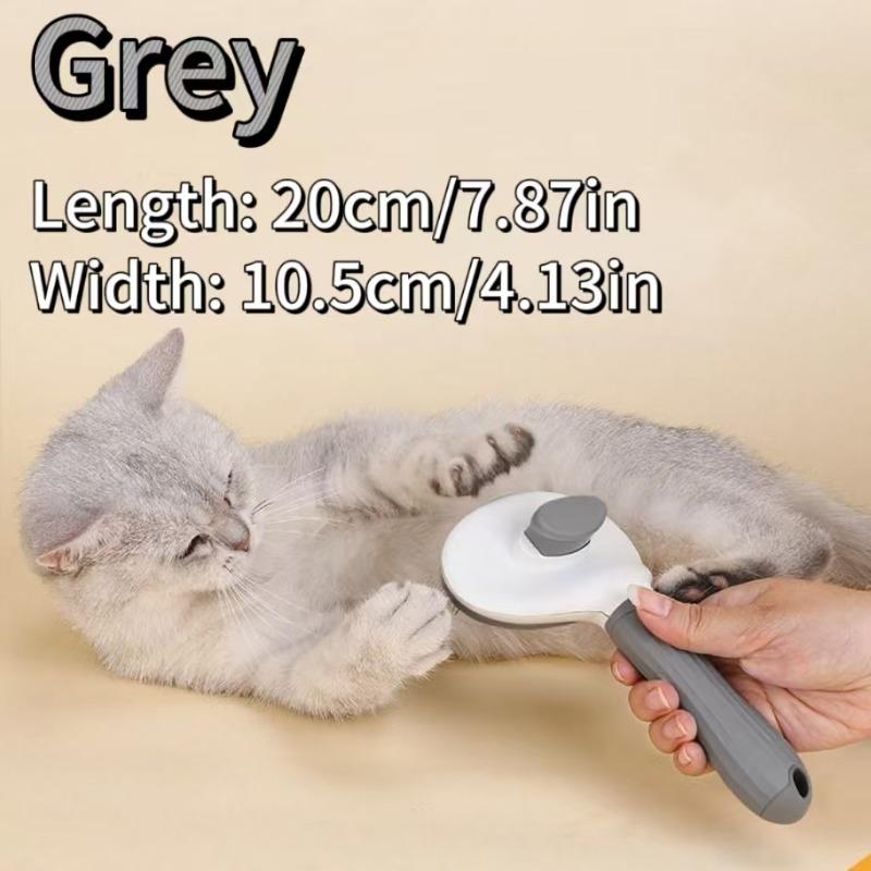 Easy-Clean Pet Grooming Brush Gentle Deshedding Massage Comb with One-Click Hair Removal Dog Grooming for Dogs & Cats Easy-Clean Fine-needle comb серый
Easy-Clean Pet Grooming Brush Gentle Deshedding Massage Comb with One-Click Hair Removal Dog Grooming for Dogs & Cats Easy-Clean Fine-needle comb серый