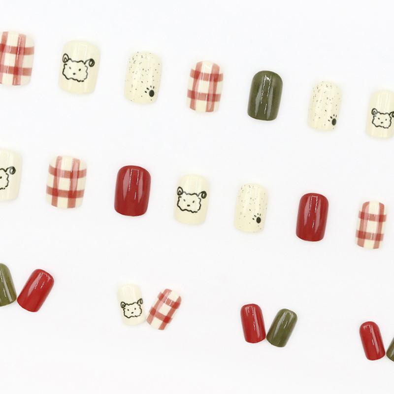 24 шт. Милые мультяшные щенки, клетчатые короткие квадратные накладные ногти с желейным клеем, съемные, полное покрытие, искусственные накладные ногти
24 шт. Милые мультяшные щенки, клетчатые короткие квадратные накладные ногти с желейным клеем, съемные, полное покрытие, искусственные накладные ногти