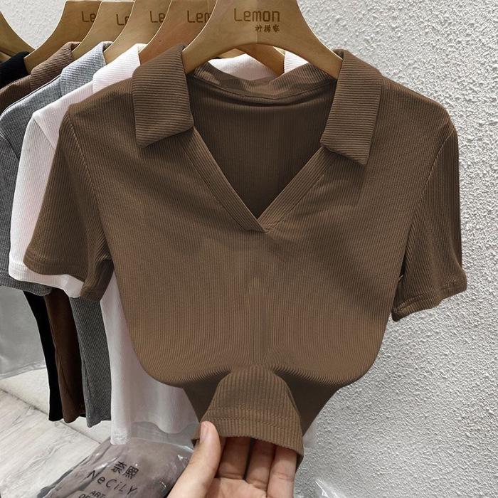 Женская хлопковая рубашка-поло 2024 года с V-образным вырезом и длинными рукавами в стиле ретро S кофейный
Женская хлопковая рубашка-поло 2024 года с V-образным вырезом и длинными рукавами в стиле ретро S кофейный