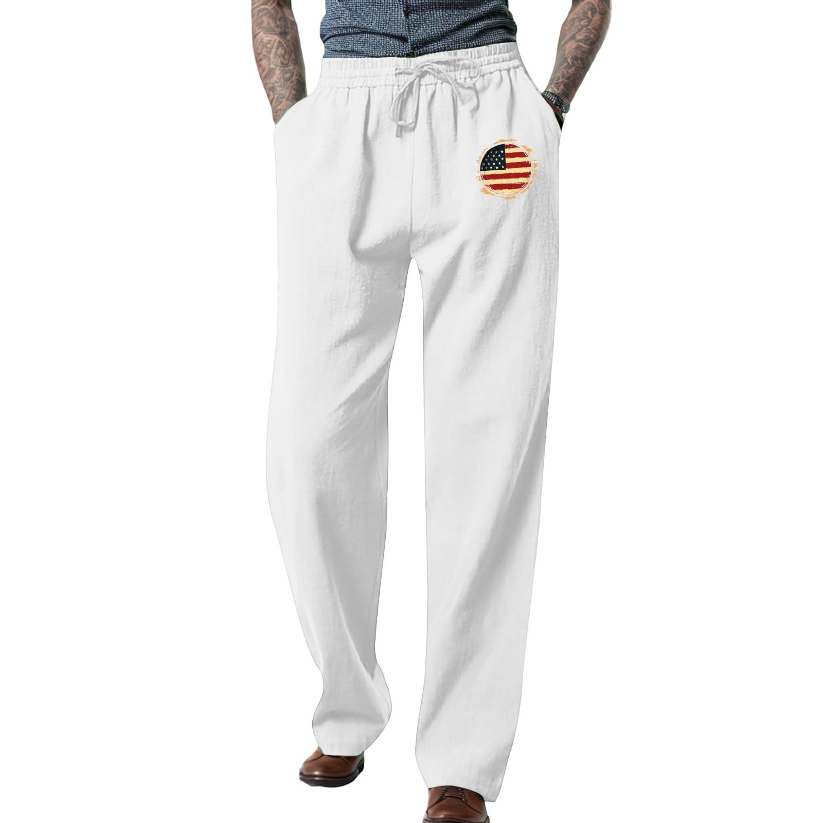 Men s Loose Casual Cotton Linen Trousers Elastic Tie Printed Straight Pants XL білий
Men s Loose Casual Cotton Linen Trousers Elastic Tie Printed Straight Pants XL білий
