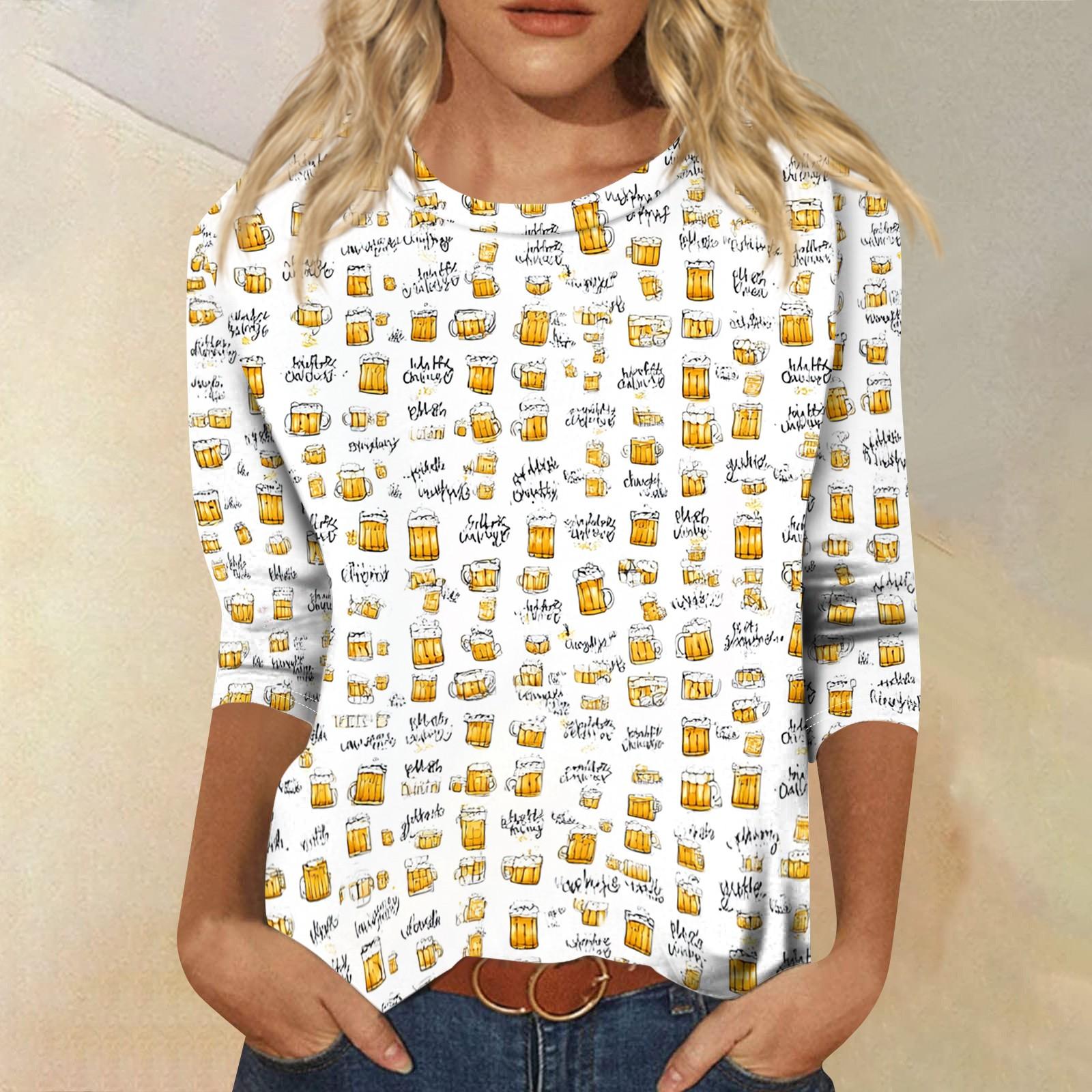 Women’s Casual Crew Neck Three Quarter Sleeve Top with Festival Print Relaxed Fit Soft Fabric Suitable for Daily Wear XL
Women’s Casual Crew Neck Three Quarter Sleeve Top with Festival Print Relaxed Fit Soft Fabric Suitable for Daily Wear XL