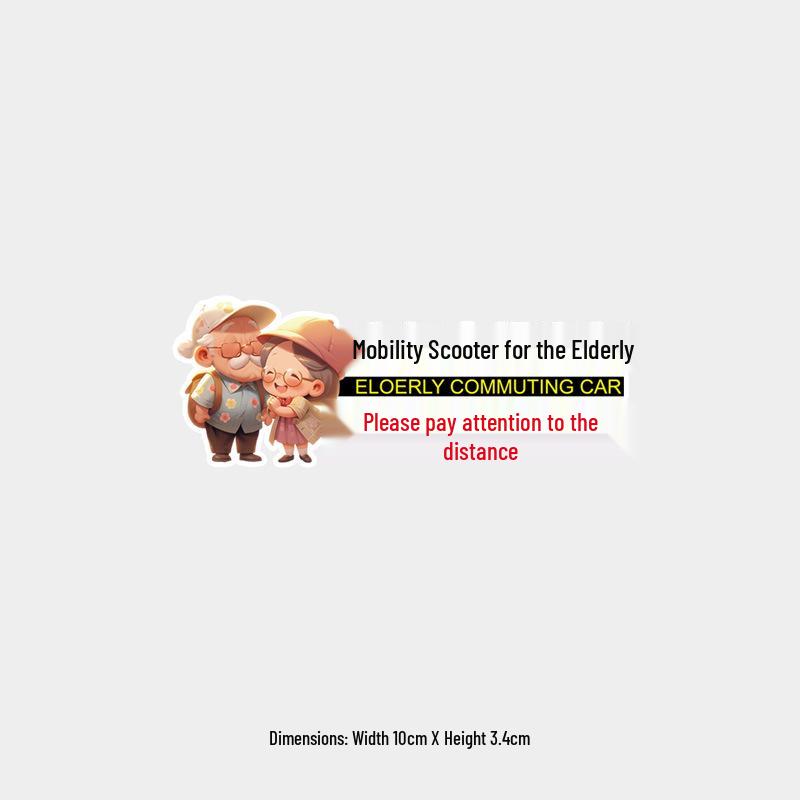 Elderly Mobility Scooter Vehicle Distance Warning Waterproof Rear Windshield Sticker
Elderly Mobility Scooter Vehicle Distance Warning Waterproof Rear Windshield Sticker