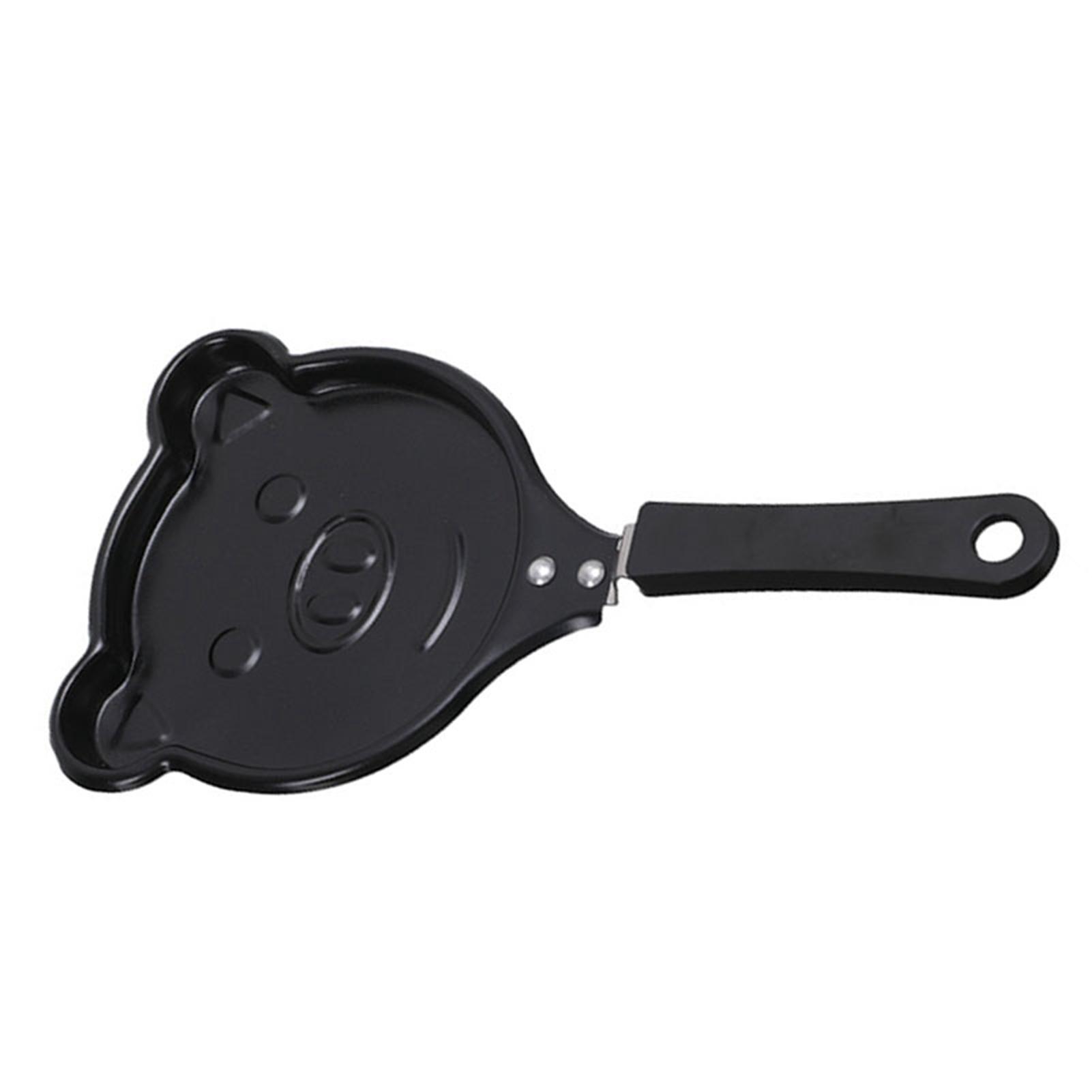 Мини-сковорода для яиц с защитой от пригорания, мультяшная, маленькая сковорода для завтрака, для домашней кухни