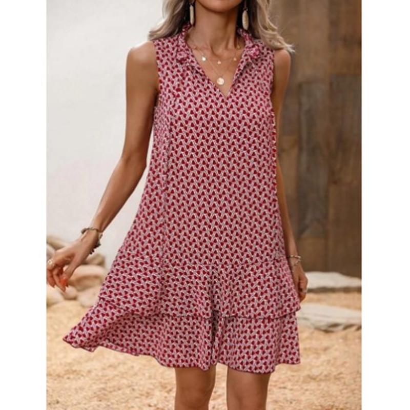 Women s Floral Print Sleeveless Dress with Tie Neck and Ruffle Hem, Casual Summer Dress for Vacation S серый
Women s Floral Print Sleeveless Dress with Tie Neck and Ruffle Hem, Casual Summer Dress for Vacation S серый