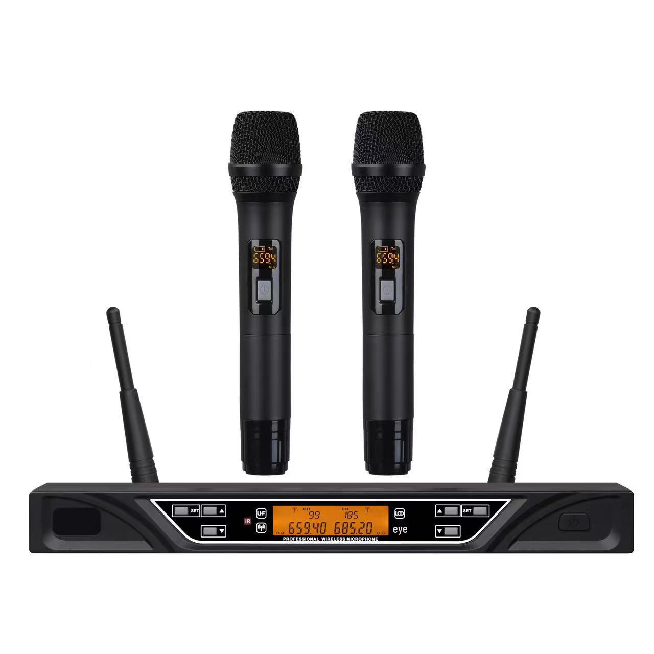 Pro Home Wireless Dual KTV Stage & Conference Microphone with Anti-Howling One-to-Two Wireless
Pro Home Wireless Dual KTV Stage & Conference Microphone with Anti-Howling One-to-Two Wireless