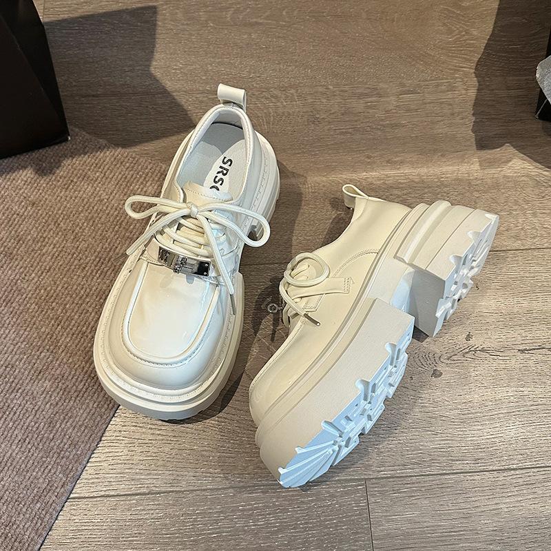 Thick-soled black small leather shoes women s 2025 spring new heightening lace-up British style retro versatile loafers single shoes 35 белый
Thick-soled black small leather shoes women s 2025 spring new heightening lace-up British style retro versatile loafers single shoes 35 белый