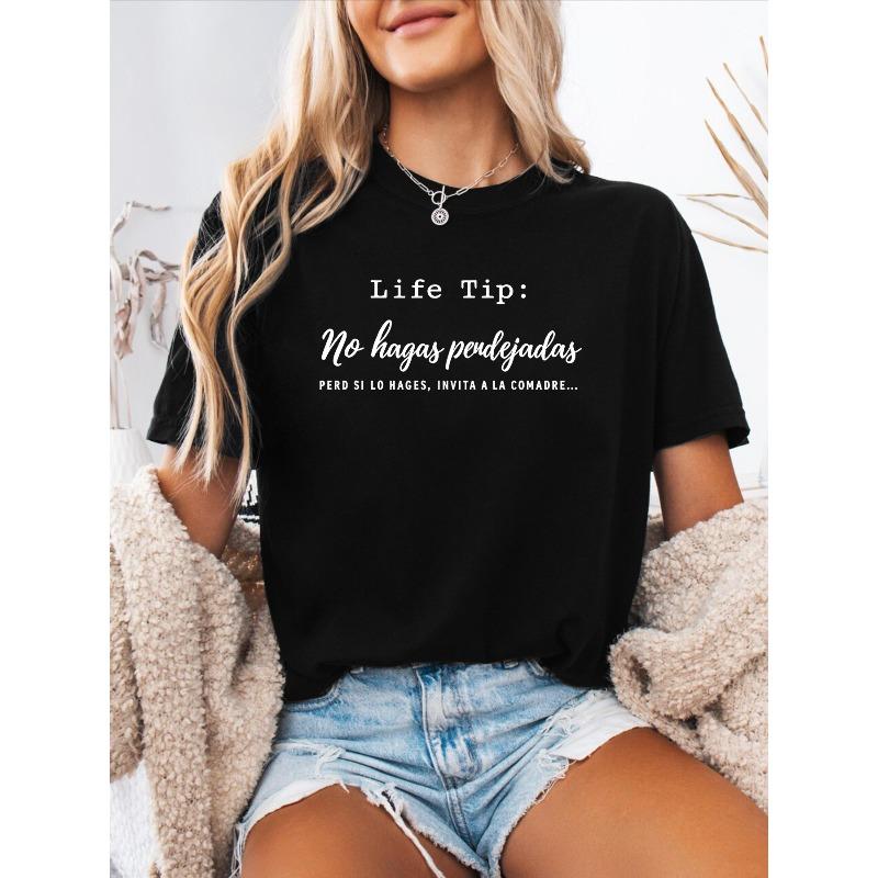 Women s Spanish Alphabet - Print T-Shirt - Short Sleeve Round Neck Casual Blouse with Spanish Lettering, Spring Summer Casual Attire 4XL чорний
Women s Spanish Alphabet - Print T-Shirt - Short Sleeve Round Neck Casual Blouse with Spanish Lettering, Spring Summer Casual Attire 4XL чорний