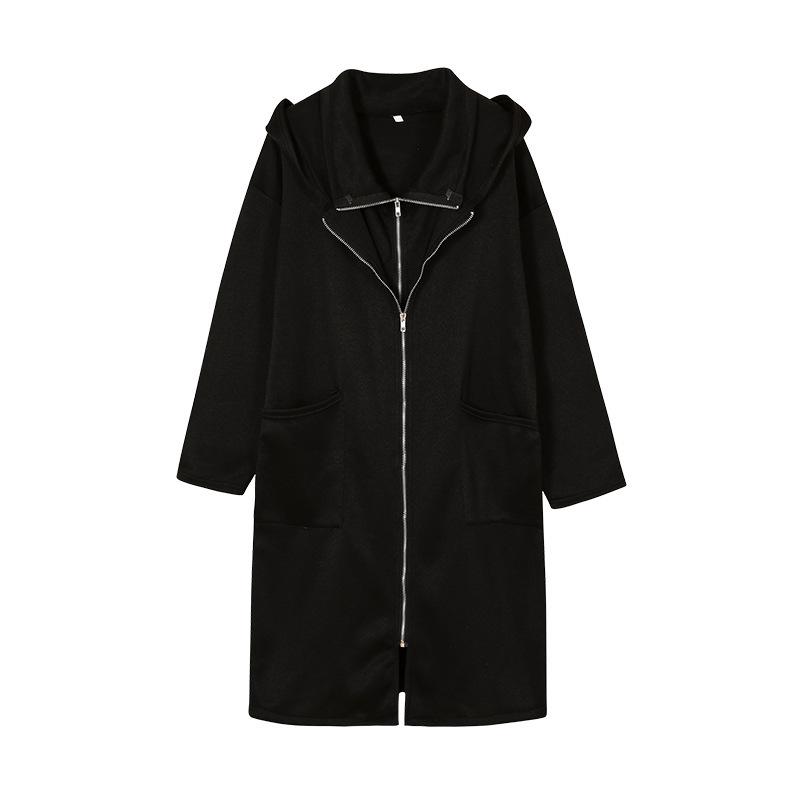 Women s Hooded Zipper Mid-Length Sweatshirt Jacket with Pockets M чёрный
Women s Hooded Zipper Mid-Length Sweatshirt Jacket with Pockets M чёрный
