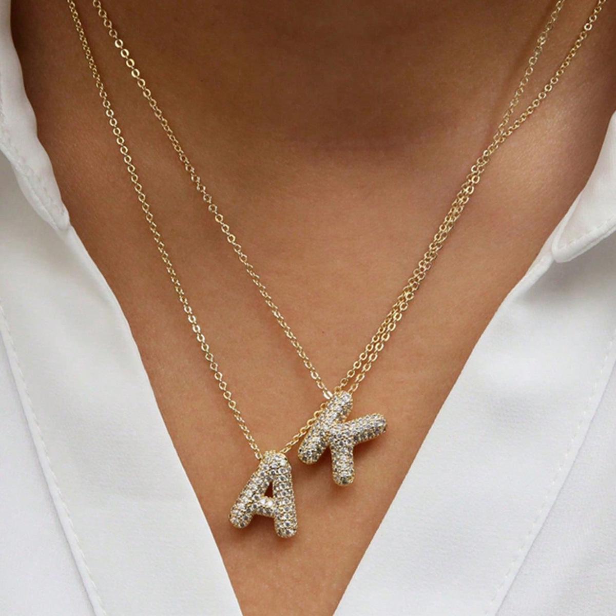 Elegant Zircon Letter Pendant Necklace – Versatile Clavicle Chain X
Elegant Zircon Letter Pendant Necklace – Versatile Clavicle Chain X
