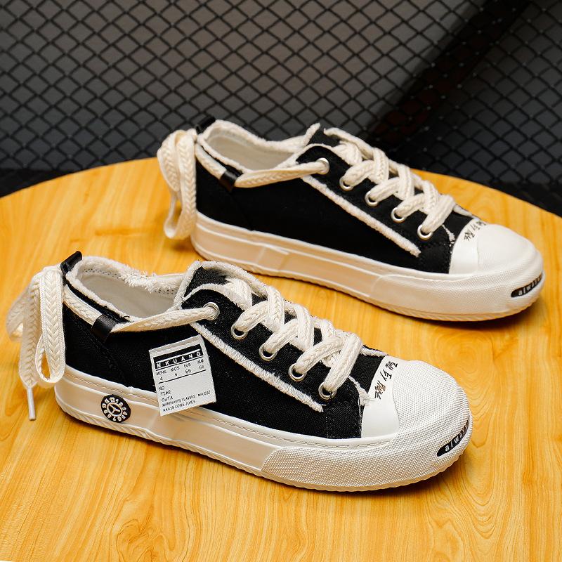 Чоловічі парусинові туфлі новий тренд відкрита посмішка кеди дизайн з необробленим краєм взуття жебрака мода повсякденні низькі універсальні чоловічі 44 чорний
Чоловічі парусинові туфлі новий тренд відкрита посмішка кеди дизайн з необробленим краєм взуття жебрака мода повсякденні низькі універсальні чоловічі 44 чорний