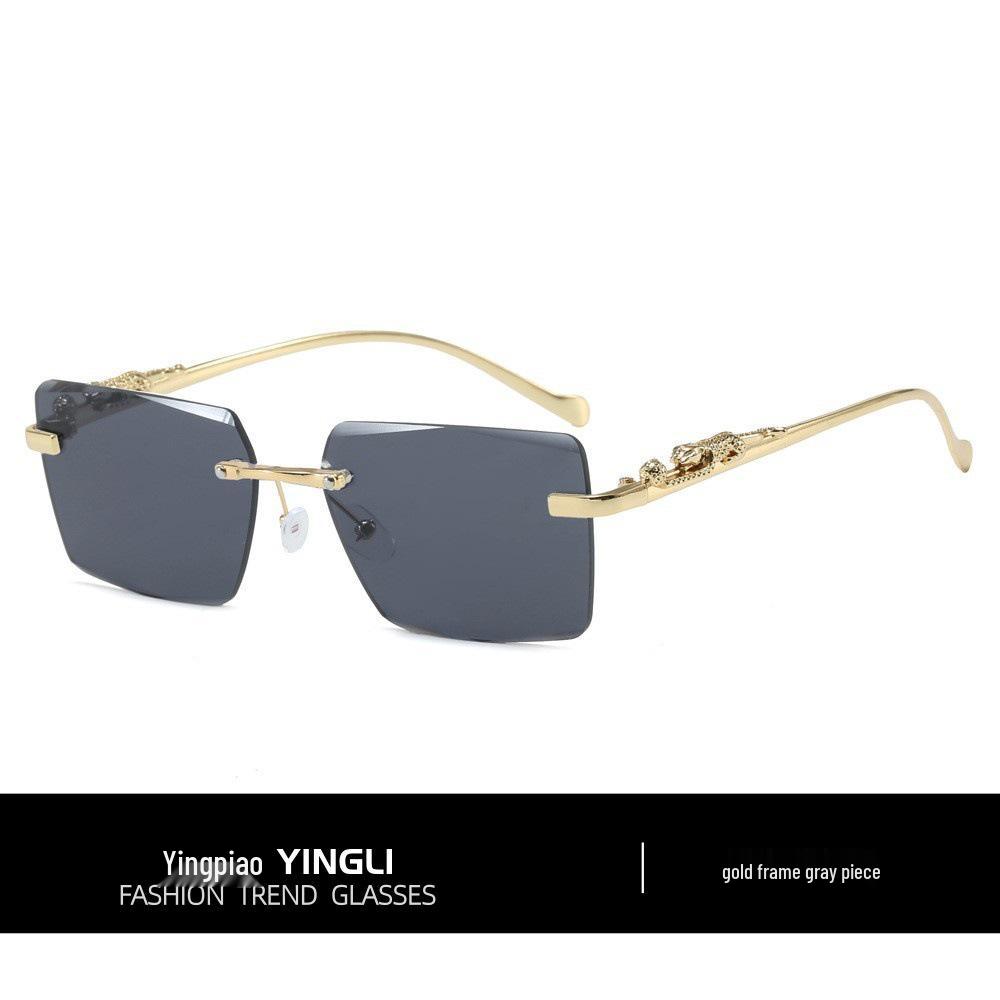 Unisex Frameless Leopard Print Small Frame Fashion Sunglasses
Unisex Frameless Leopard Print Small Frame Fashion Sunglasses