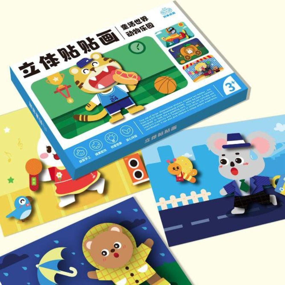 Educational Toys 3D Stereoscopic Sticker Montessori Animals Sticker Book Children s Day Fairy tale world
Educational Toys 3D Stereoscopic Sticker Montessori Animals Sticker Book Children s Day Fairy tale world