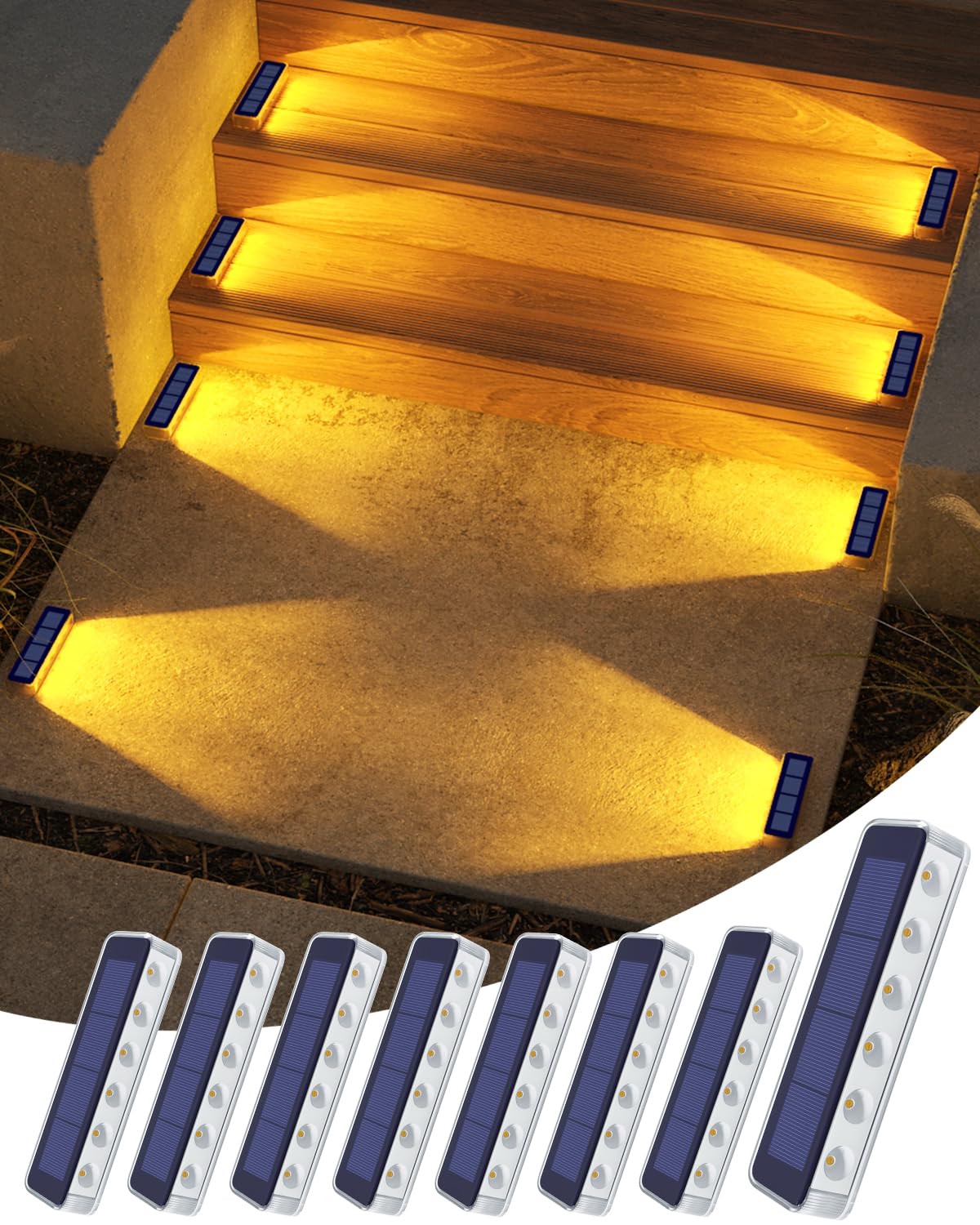 DetarZin LED IP68 Waterproof 1000mAh Large Capacity Solar Lights, Outdoor, Solar Charging, Auto OnOff, Warm White LED Garden Lights, Stair Lights for
DetarZin LED IP68 Waterproof 1000mAh Large Capacity Solar Lights, Outdoor, Solar Charging, Auto OnOff, Warm White LED Garden Lights, Stair Lights for