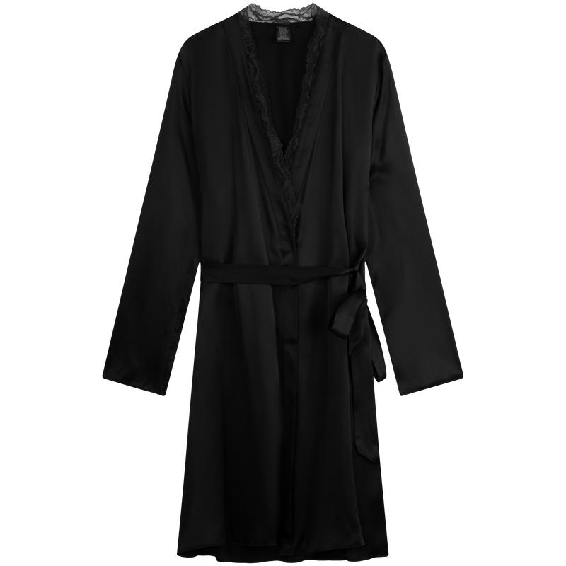 Calvin Klein Black Label Sexy Lace Tie Smooth Silk Robe Women robes Space-Black QS7207 X-S
Calvin Klein Black Label Sexy Lace Tie Smooth Silk Robe Women robes Space-Black QS7207 X-S