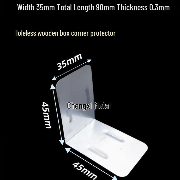 Wooden Box Corner Protector: Reinforced Right-Angle Tin Covers with or without Holes for Packaging and Protection
Wooden Box Corner Protector: Reinforced Right-Angle Tin Covers with or without Holes for Packaging and Protection
