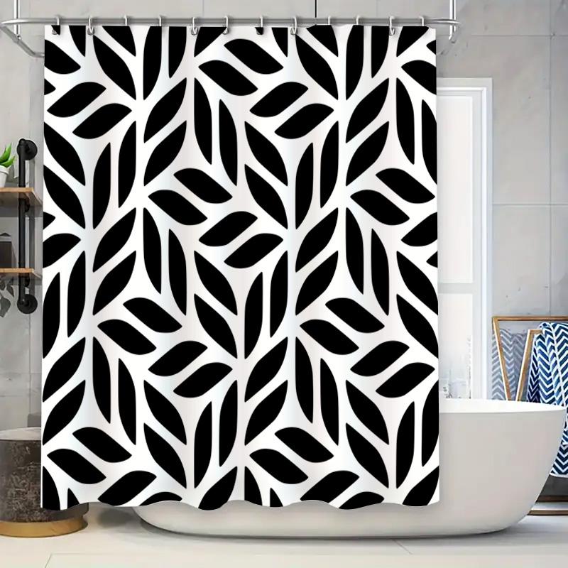 Modern Bath Curtain Set With Black White Floral Pattern Decorative Shower Curtain For Home Bathroom Available In Multiple Sizes W60H190(CM)-1 Pcs
Modern Bath Curtain Set With Black White Floral Pattern Decorative Shower Curtain For Home Bathroom Available In Multiple Sizes W60H190(CM)-1 Pcs